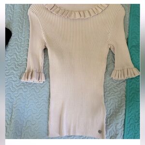 Ted Baker Pink classy ruffle blouse Size Large